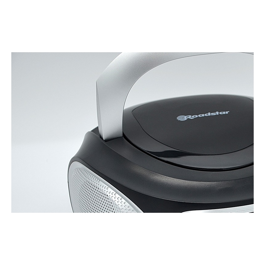 Roadstar CDR-365U/SL - Radio con FM/PLL e USB 32W/230V/4xLR14 nero/argento