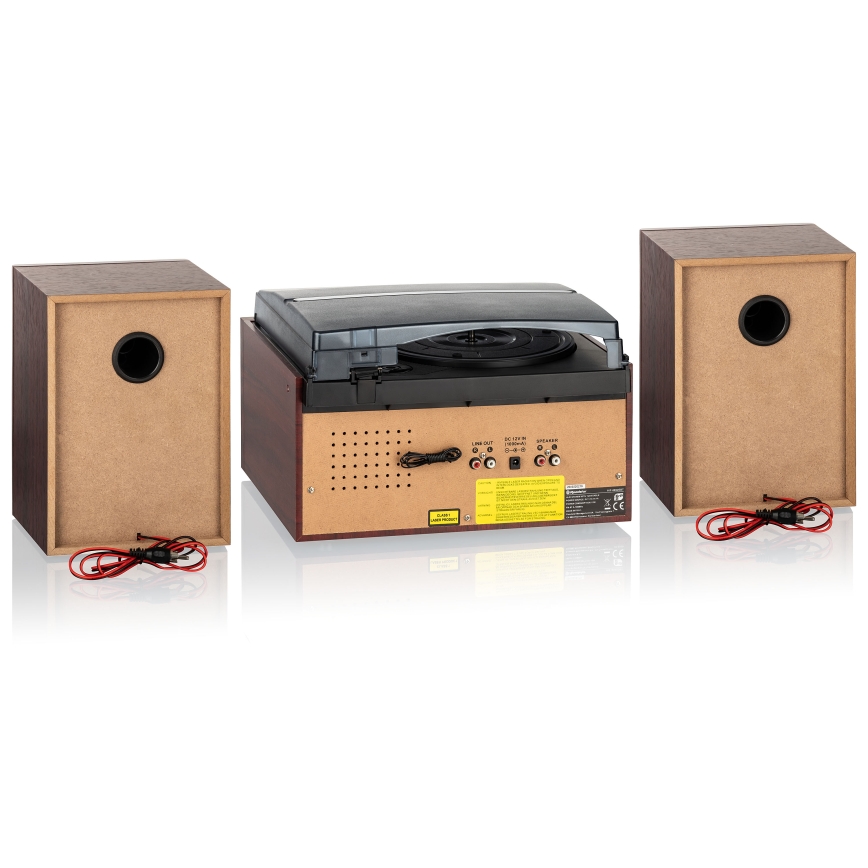 Roadstar HIF-8892 EBT - Sistema Hi‑Fi con giradischi, lettore CD e registratore a cassette, 64W/230V + telecomando