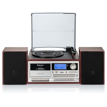 Roadstar HIF-8892 EBT - Sistema Hi-Fi con giradischi, lettore CD e lettore per cassette 64W/230V+telecomando