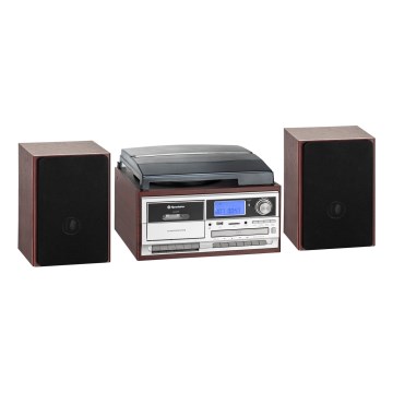Roadstar HIF-8892 EBT - Sistema Hi‑Fi con giradischi, lettore CD e registratore a cassette, 64W/230V + telecomando
