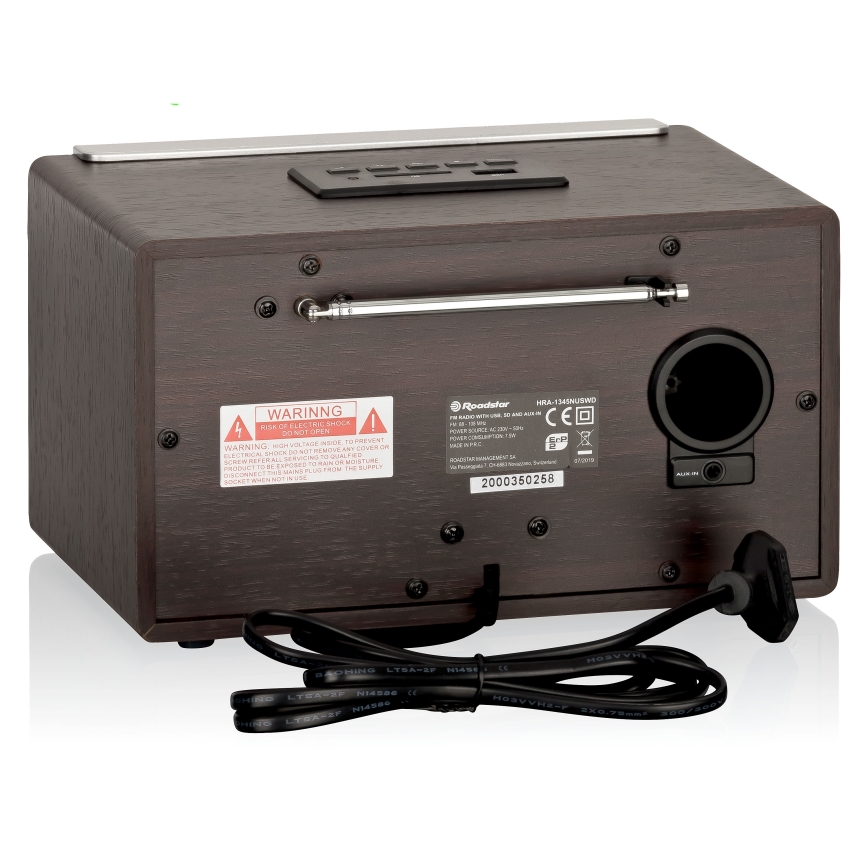 Roadstar HRA-1345NUS/WD - Radio FM 16W/230V