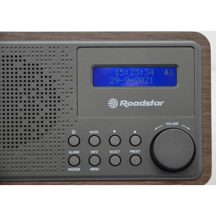 Roadstar HRA-700D+/WD - Radio con DAB+, FM e sveglia integrata 16W/230V/4xAA