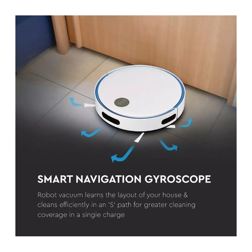 Robot aspirapolvere bianco/blu + telecomando