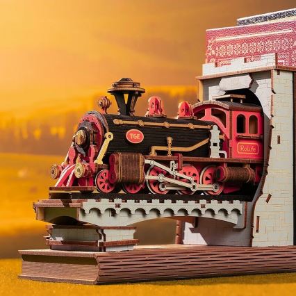 RoboTime - 3D puzzle Fermalibri Treno a vapore storico