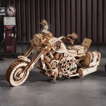 RoboTime - 3D puzzle meccanico in legno Moto cruiser