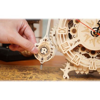 RoboTime - 3D puzzle meccanico in legno Orologio a gufo