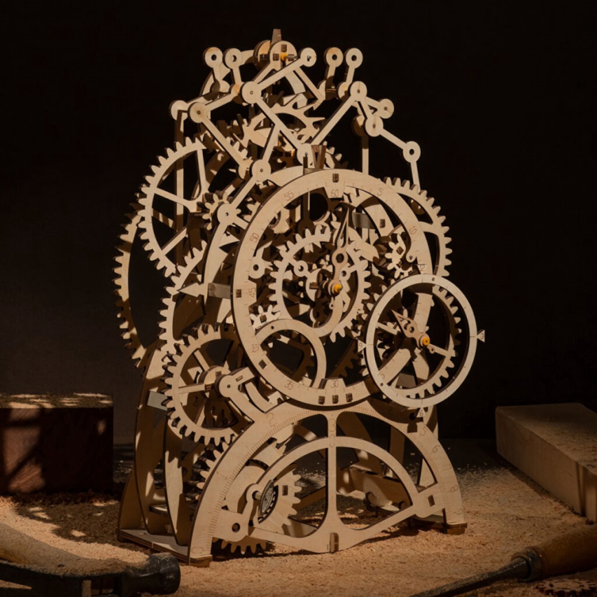 RoboTime - 3D puzzle meccanico in legno Orologio