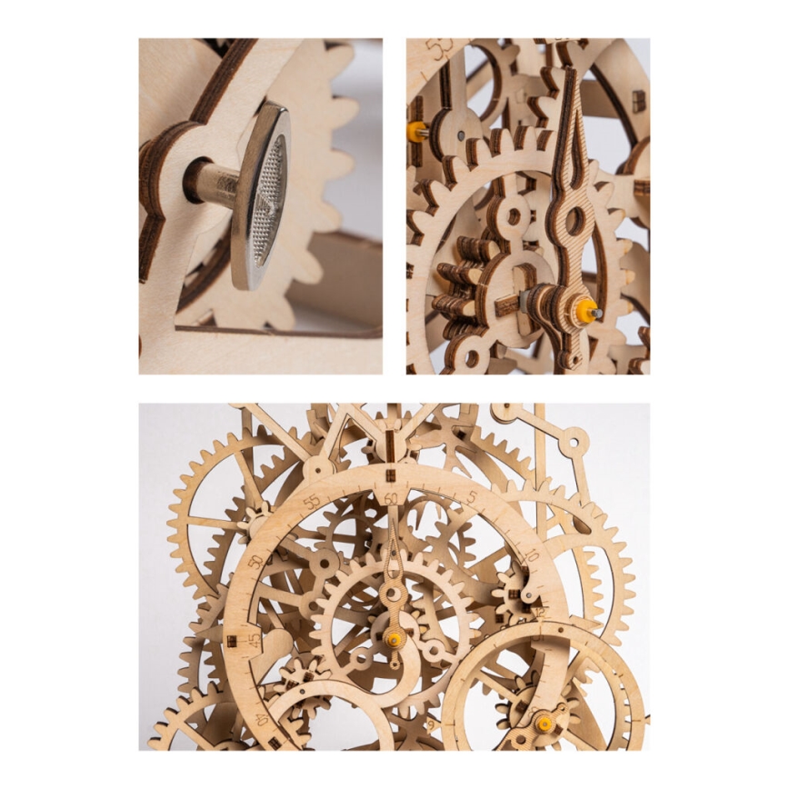 RoboTime - 3D puzzle meccanico in legno Orologio