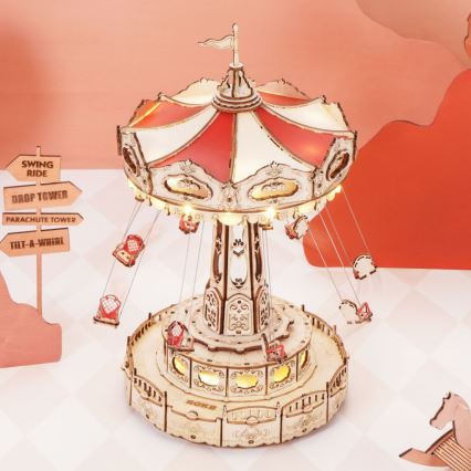 RoboTime - Puzzle carillon 3D Giostra a catena 3xAAA