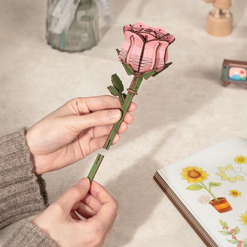 RoboTime - Puzzle in legno 3D Bouquet