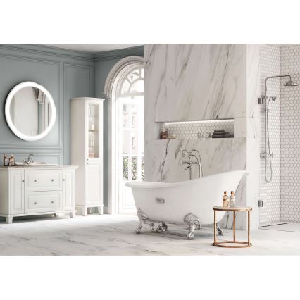 Roca A5A3A4BC00 - Miscelatore per lavabo + scarico con troppopieno CARMEN RETRO 17,8 cm cromo lucido