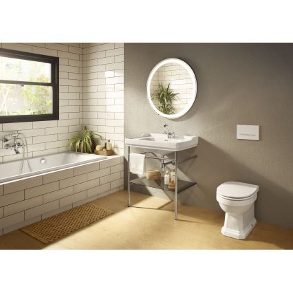 Roca A5A3A4BC00 - Miscelatore per lavabo + scarico con troppopieno CARMEN RETRO 17,8 cm cromo lucido