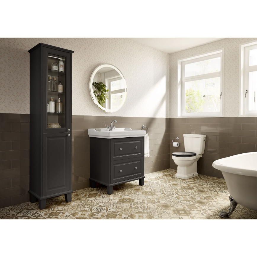 Roca A5A3A4BC00 - Miscelatore per lavabo + scarico con troppopieno CARMEN RETRO 17,8 cm cromo lucido