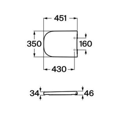 Roca A80147200B - Sedile WC con chiusura rallentata SoftClose GAP Supralit/bianco
