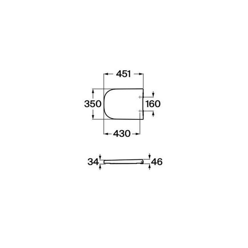 Roca A80147200B - Sedile WC con chiusura rallentata SoftClose GAP Supralit/bianco