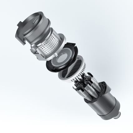 ROIDMI RI-X30VX - Aspirapolvere a bastone 2in1 con LED display e accessori 435W/2500mAh cromo opaco