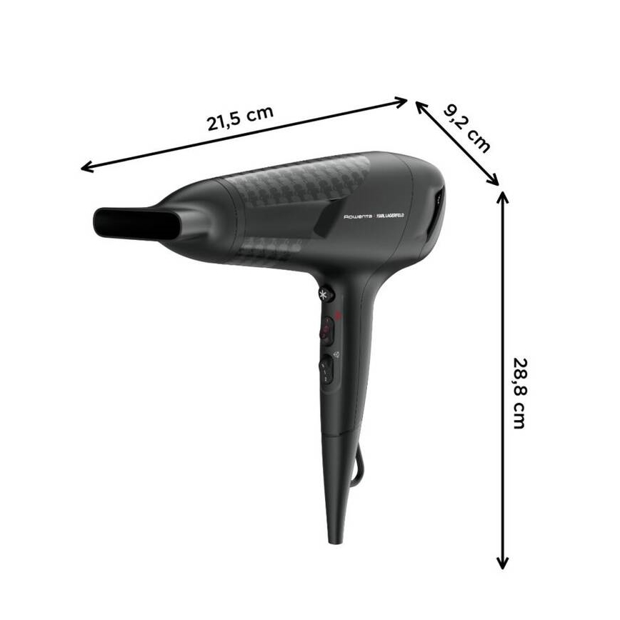 Rowenta - Asciugacapelli KARL LAGERFELD STUDIO DRY 2100W/230V nero