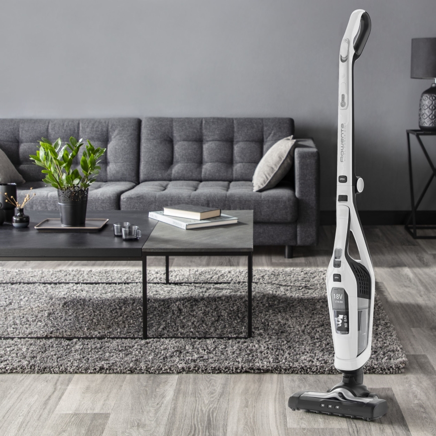 Rowenta - Aspirapolvere a bastone DUAL FORCE 2IN1 100W/18V bianco