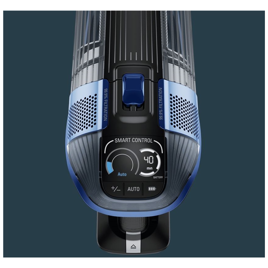 Rowenta - Aspirapolvere a bastone con mop X-FORCE FLEX ANIMAL AQUA AUTO 3 in 1 480W/32,4V 2500 mAh blu