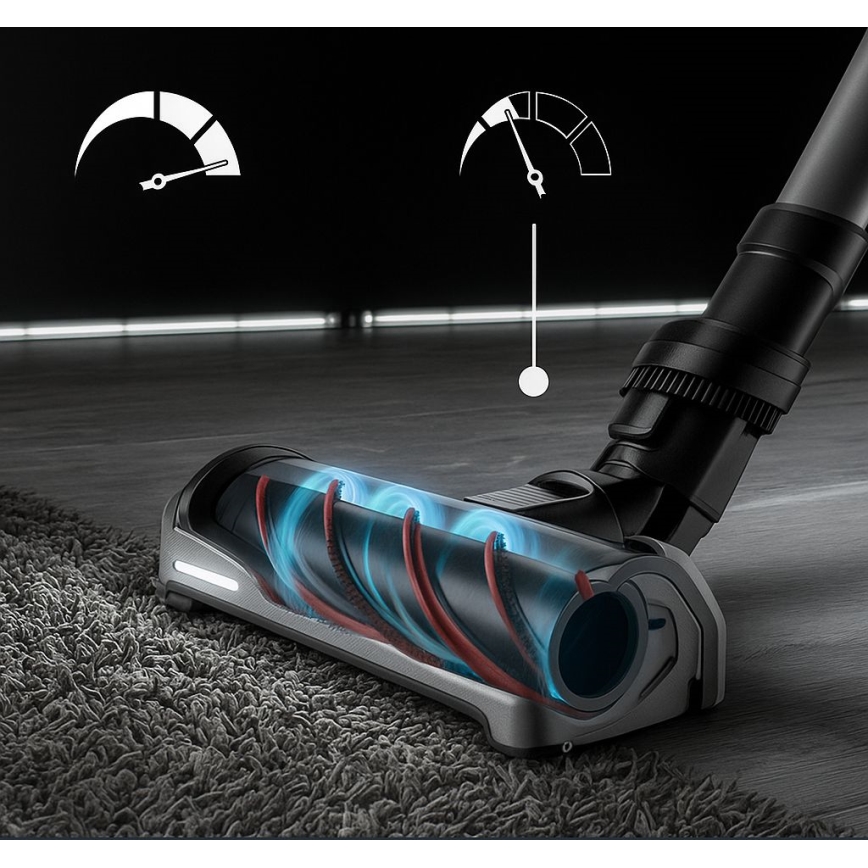 Rowenta - Aspirapolvere a bastone con mop X-FORCE FLEX ANIMAL AQUA AUTO 3 in 1 480W/32,4V 2500 mAh blu