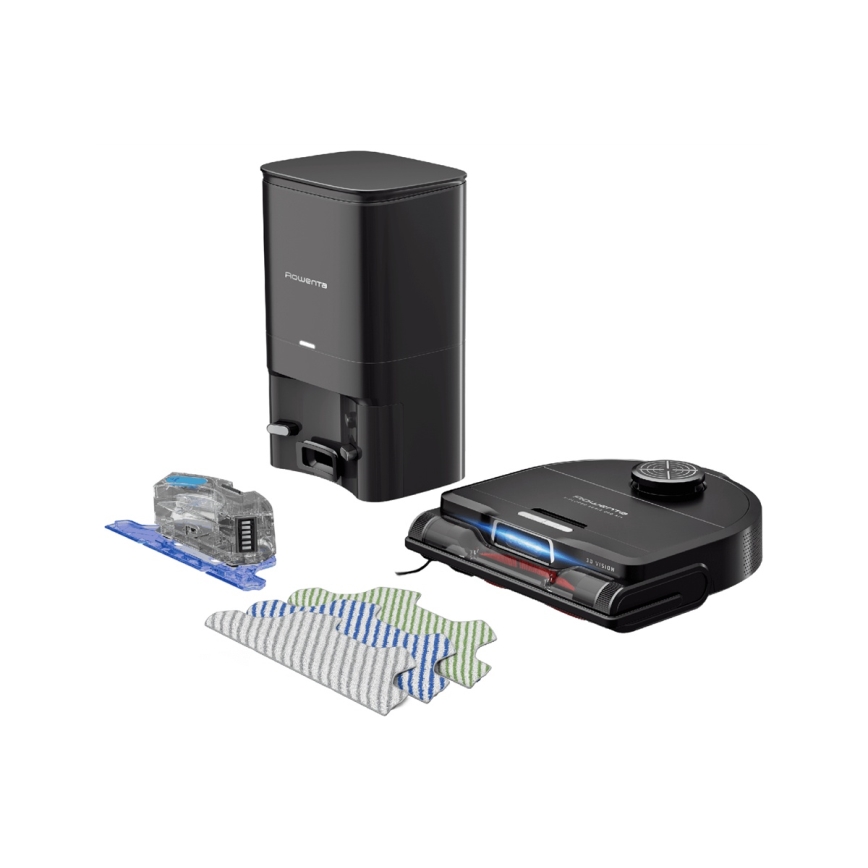 Rowenta - Aspirapolvere robot smart con uno spazzolone X-PLORER S240+ AI Animal & Allergy Wi-Fi 5200 mAh