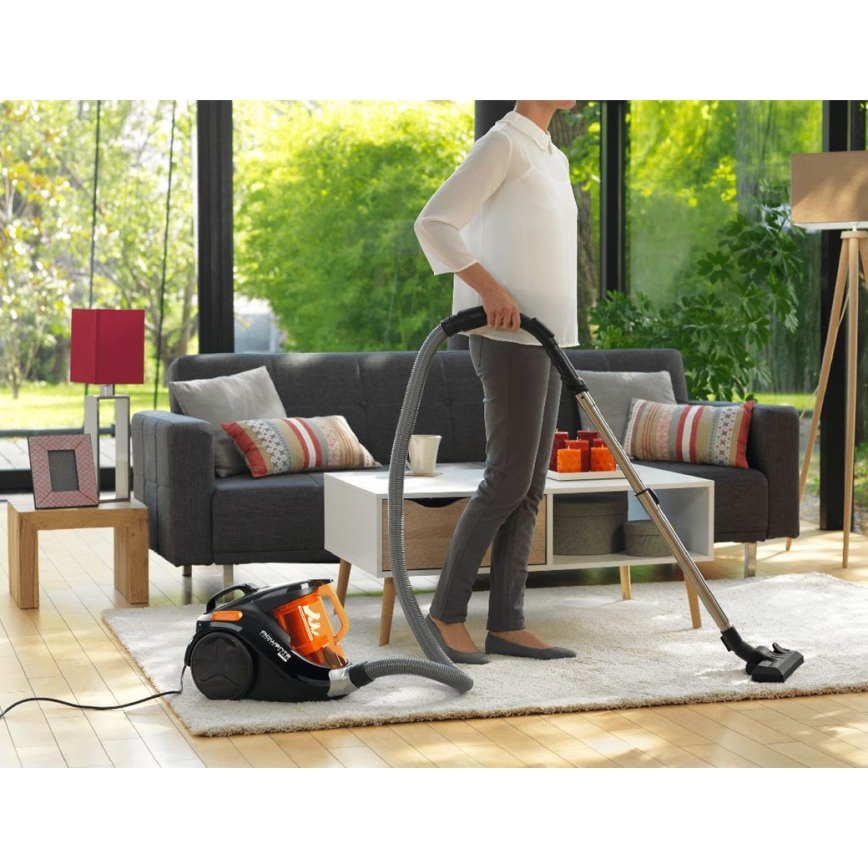 Rowenta - Aspirapolvere senza sacco COMPACT POWER 1,5l 750W/230V nero/arancione