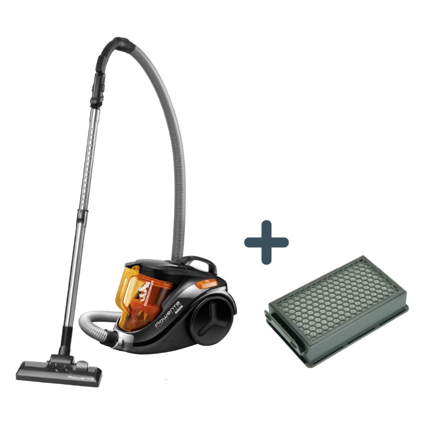 Rowenta - Aspirapolvere senza sacco COMPACT POWER 1,5l 750W/230V nero/arancione