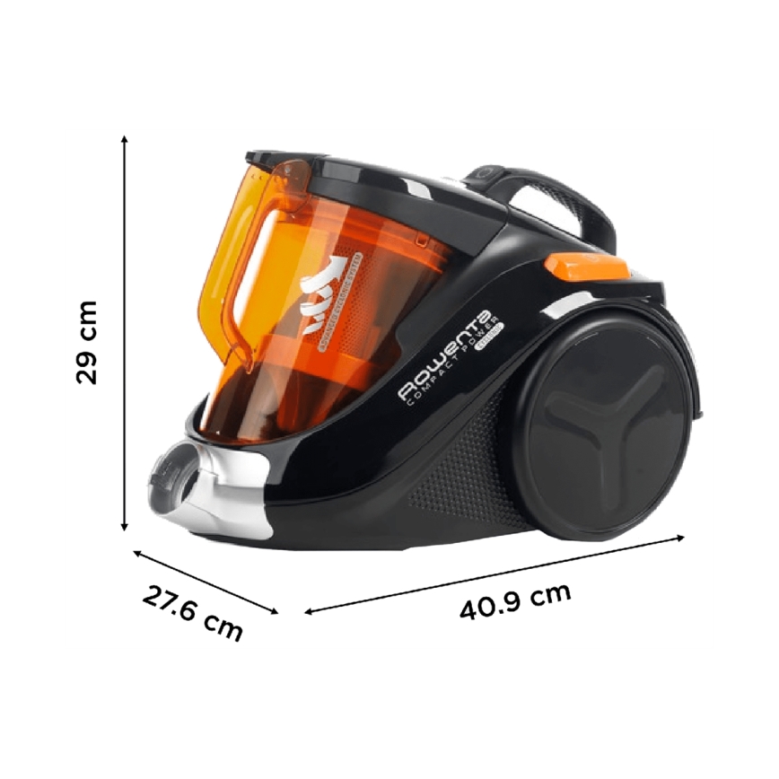 Rowenta - Aspirapolvere senza sacco COMPACT POWER 1,5l 750W/230V nero/arancione