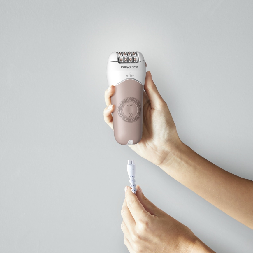 Rowenta - Epilatore WET&DRY 4,5W/5V 600 mAh beige/oro