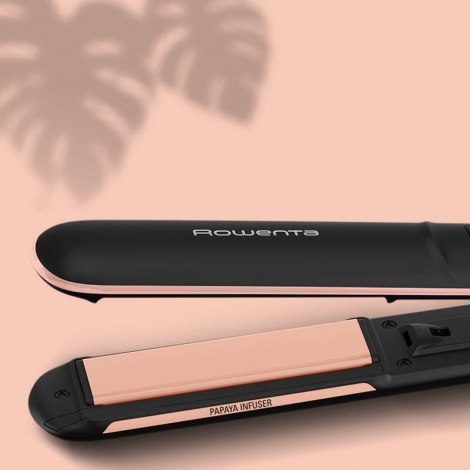 Rowenta - Piastra per capelli con display LCD EXPRESS SHINE 39W/230V Oro  rosa