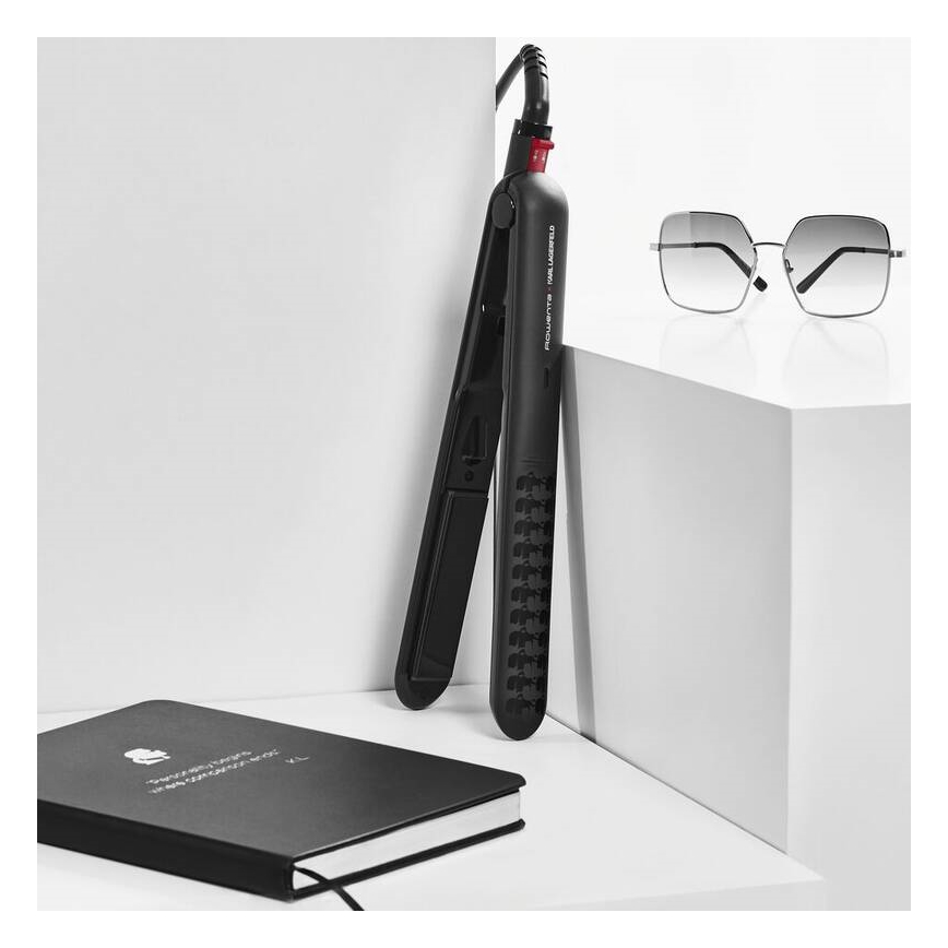 Rowenta - Piastra per capelli KARL LAGERFELD OPTILISS nero