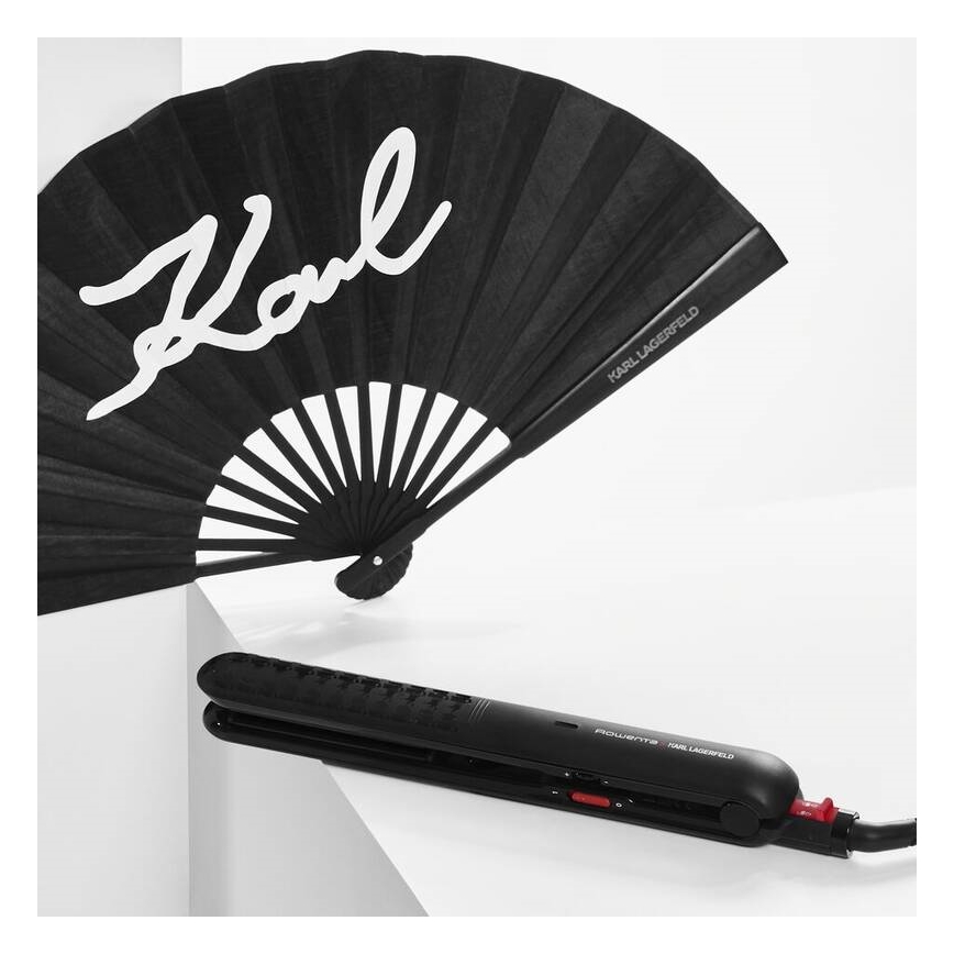 Rowenta - Piastra per capelli KARL LAGERFELD OPTILISS nero