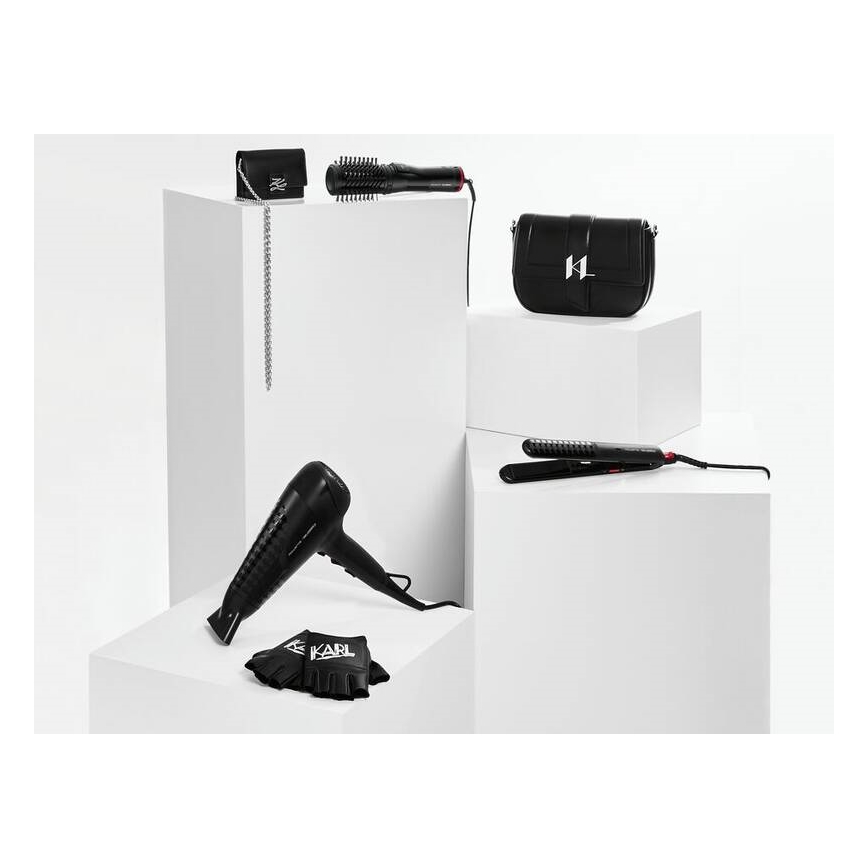 Rowenta - Piastra per capelli KARL LAGERFELD OPTILISS nero