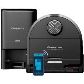 Rowenta - Robot aspirapolvere intelligente con funzione mop X-PLORER S240+ AI Animal & Allergy Wi-Fi 5200 mAh