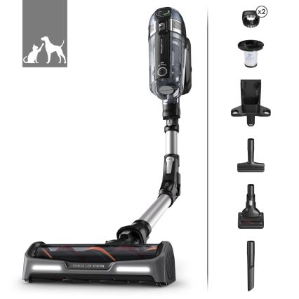 Rowenta - Scopa elettrica 3 in 1 X-FORCE ANIMAL AUTO 480W/32,4V nera 2000 mAh