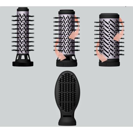 Rowenta - Spazzola ad aria calda BRUSH ACTIV 1000W/230V nera