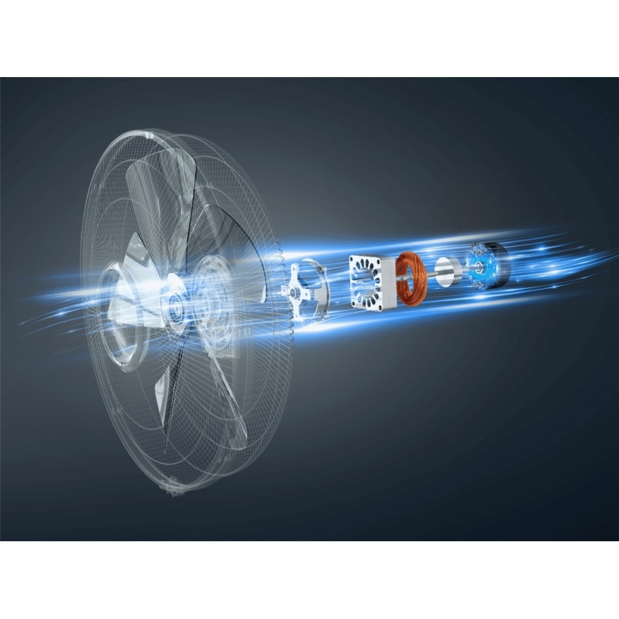 Rowenta - Ventilatore da pavimento TURBO SILENCE 55W/230V 147 cm bianco + telecomando