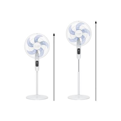Rowenta - Ventilatore da pavimento TURBO SILENCE 55W/230V 147 cm bianco + telecomando