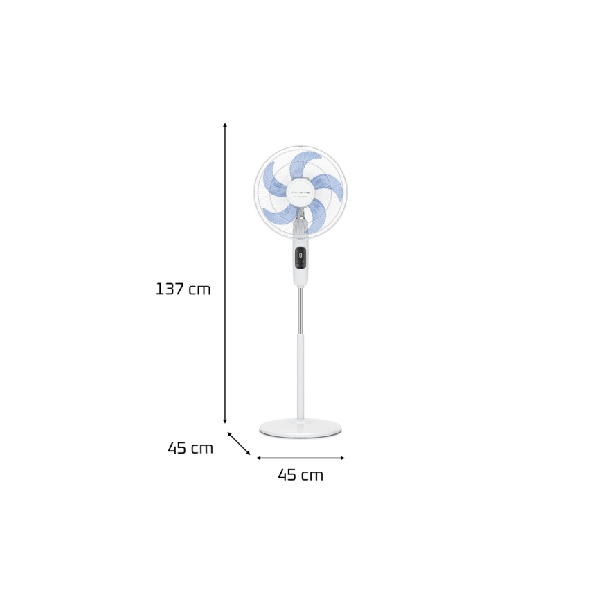 Rowenta - Ventilatore da pavimento TURBO SILENCE 55W/230V 147 cm bianco + telecomando