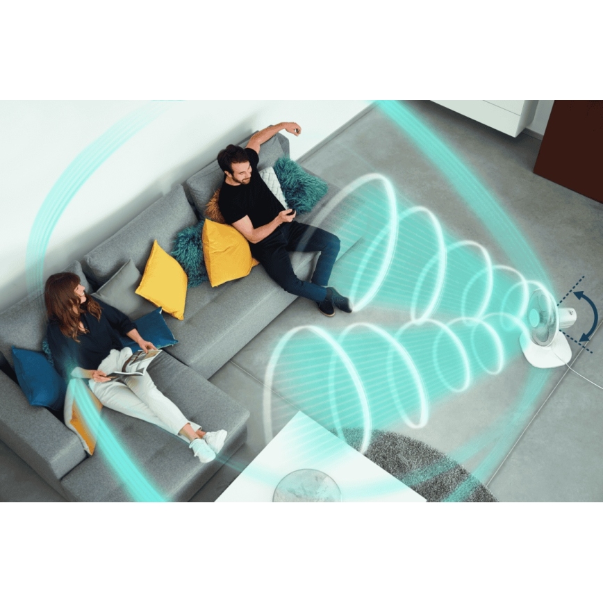 Rowenta - Ventilatore da tavolo ESSENTIAL 28W/230V diametro 25 cm bianco