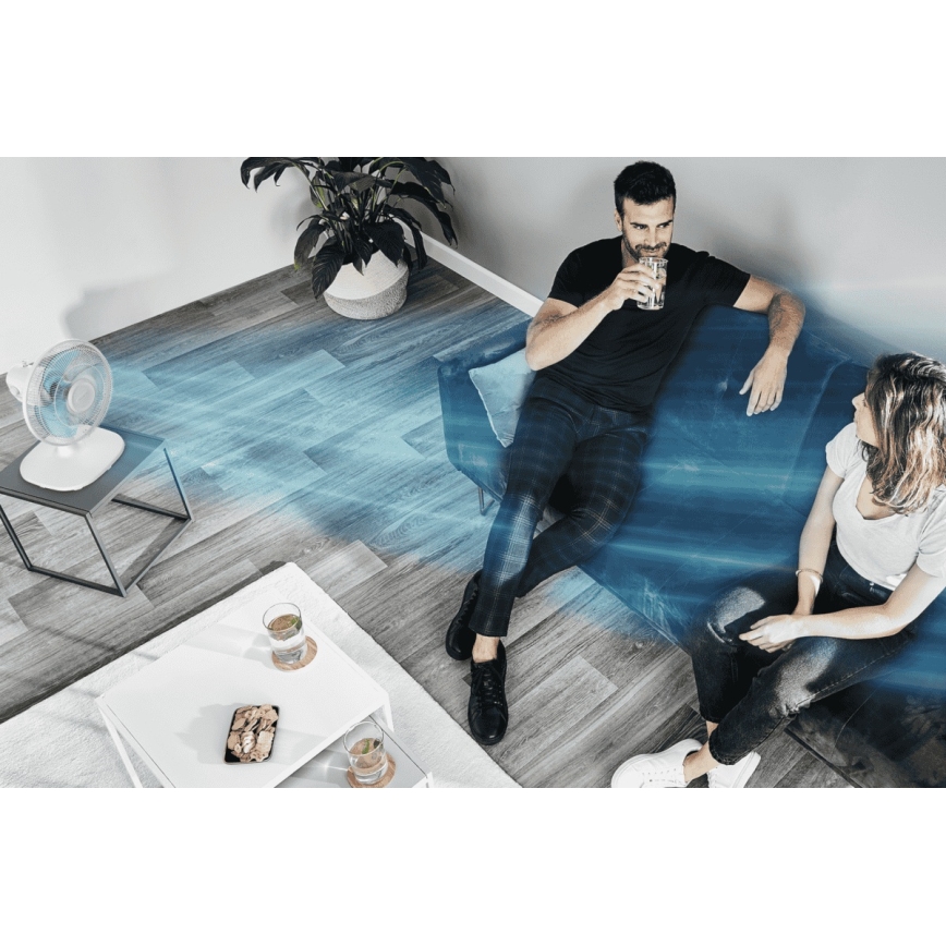 Rowenta - Ventilatore da tavolo ESSENTIAL 28W/230V diametro 25 cm bianco