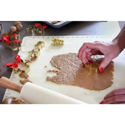 Rullo in legno con rivestimento in silicone TORO, 43 cm, colore crema