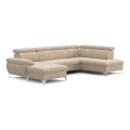 Salotto angolare pieghevole a U con contenitore CATANIA beige dx