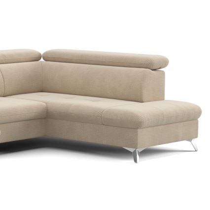 Salotto angolare pieghevole a U con contenitore CATANIA beige dx