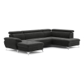 Salotto angolare pieghevole a U con contenitore CATANIA grafite dx