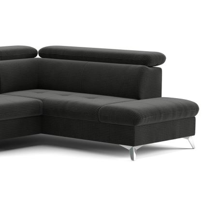 Salotto angolare pieghevole a U con contenitore CATANIA grafite dx