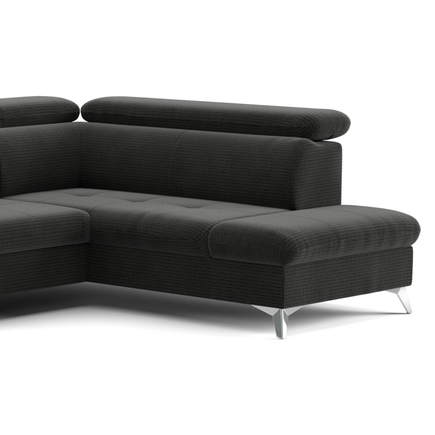 Salotto angolare pieghevole a U con contenitore CATANIA grafite dx