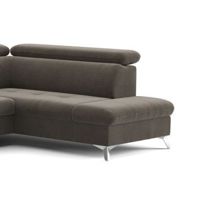Salotto angolare pieghevole a U con contenitore CATANIA marrone  dx