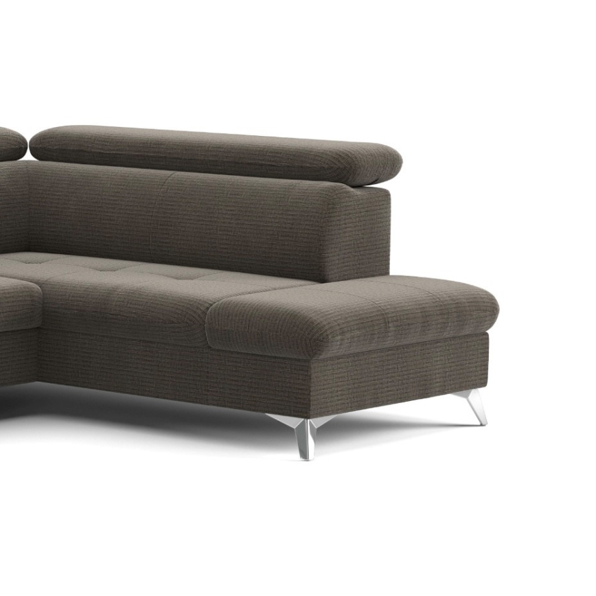 Salotto angolare pieghevole a U con contenitore CATANIA marrone  dx