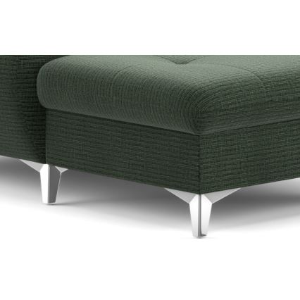 Salotto angolare pieghevole a U con contenitore CATANIA verde dx